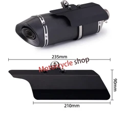 Universal Motorcycle Exhaust Pipe Carbon Fiber Protector Heat Shield Cover Anti-Scalding Protector