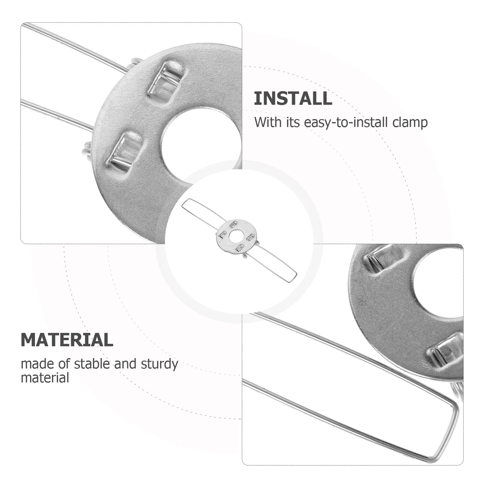 10 Pcs Lampshade Spring Clips Galvanized Iron DIY Holder Shade Adapter Fixes Pendant Light Parts Engineering Lamp Fixators