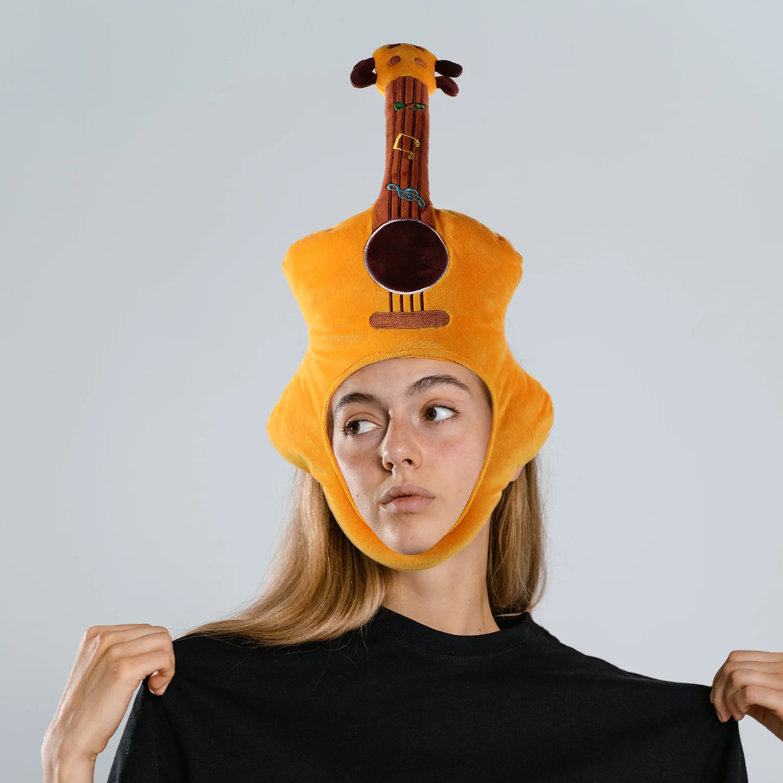 

Guitar Headband Hat Cartoon Musical Headpiece Prop Creative Costume Headwear Performance