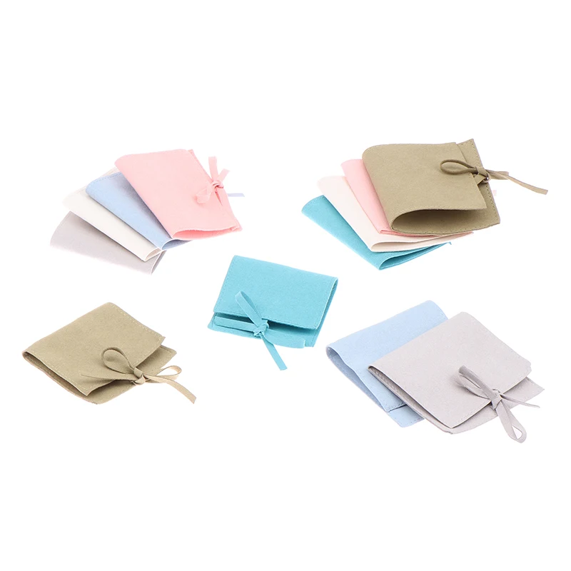 High Quality Velvet Jewelry Bag Short Plush Multi-color For Jewelry Packing Wedding Portable Drawstring Pouch