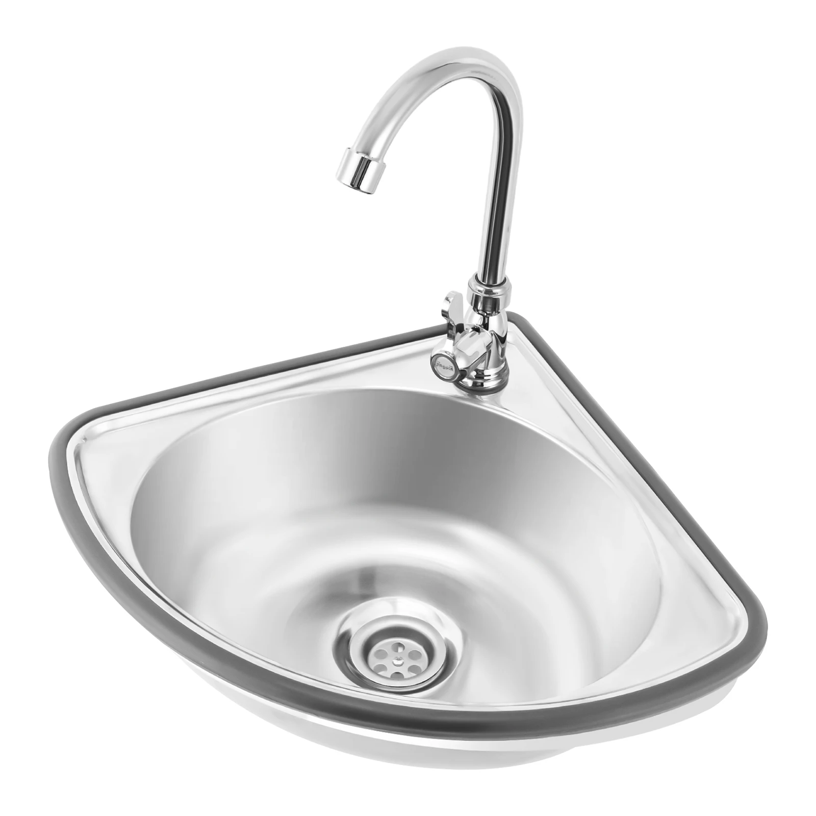 Elegant Fan-Shaped Stainless Steel Washbasin: Modern, Durable, and Space-Saving Design for Stylish Bathrooms