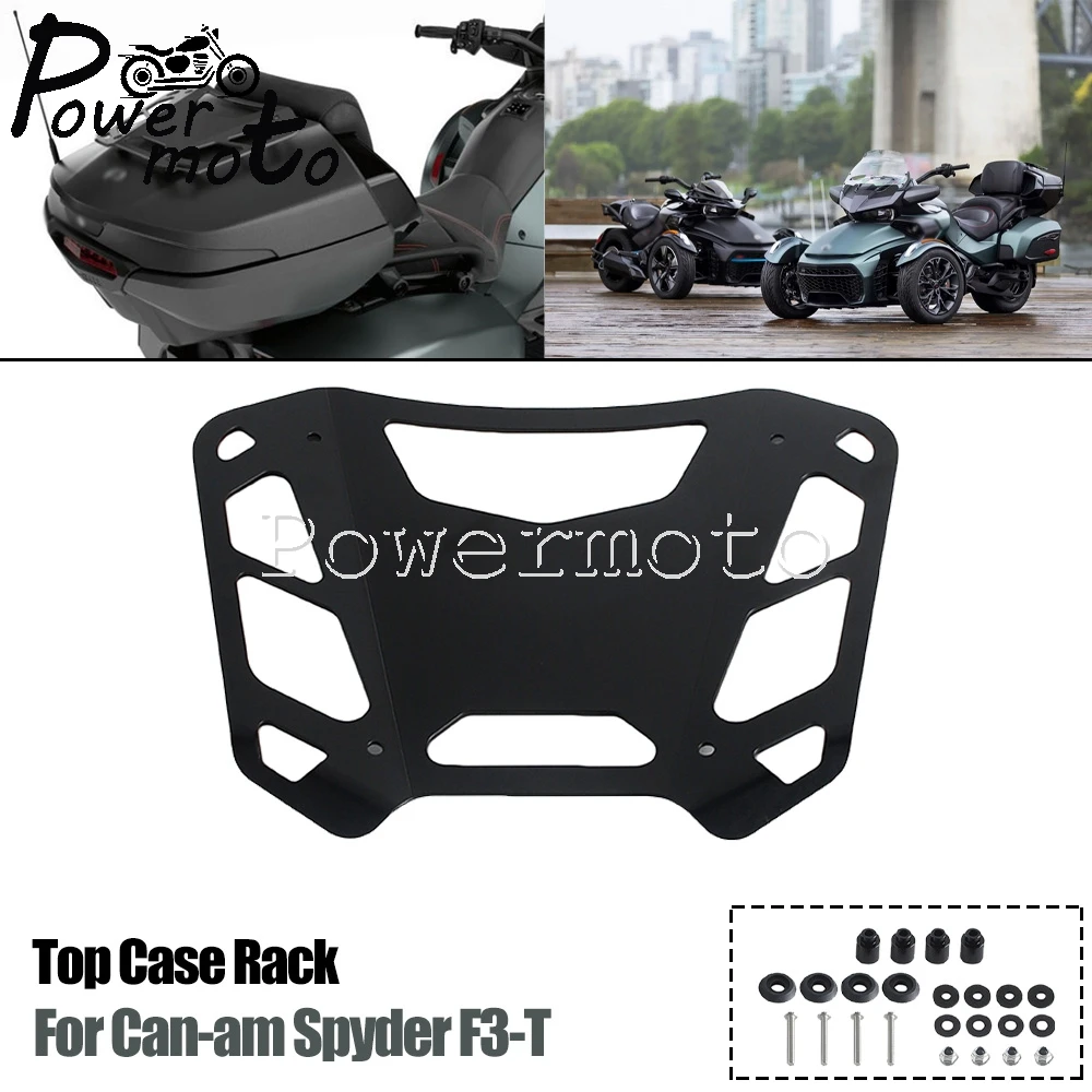 

For Can-Am Spyder F3-T Spyder F3 Limited 2017-Up Spyder RT 2020+ Aluminum Top Case Rack Tour Trunk Luggage Rack Luggage Railing