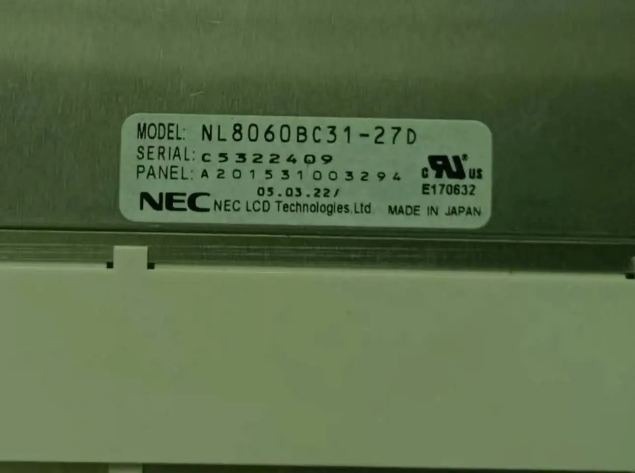 شاشة NL8060BC31-27D أصلية مقاس 12.1 بوصة