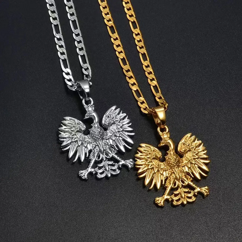 Classic Poland Eagle Pendant Necklace For Timeless Look Stainless Steel Necklace Pendant Necklaces