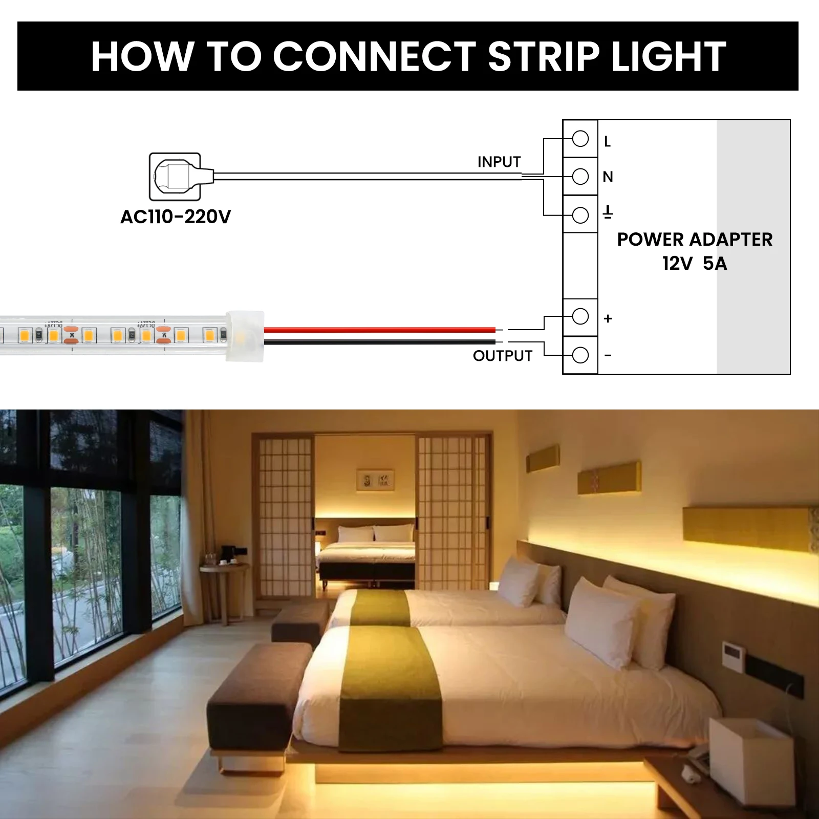 2835 LED Strip 12V 24V Waterproof IP67 Outdoor LED Lights 120LEDs/m White/Warm White LED Tape 0.5m 1m 2m 3m 5m 10m Outdoor Light