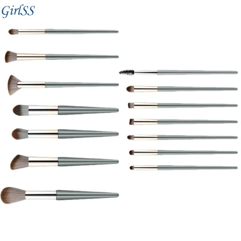 14 個のメイクブラシセット多機能化粧ブラシセットフルフェイスメイクアップブラシコンシーラーアイシャドウパウダー T4MB