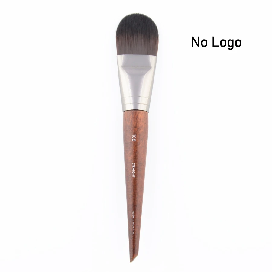 1 piece #108 Foundation Makeup brush Flat Liquid BB cream Natural wood straight Professional Face Mask Make up brushes Synthetic