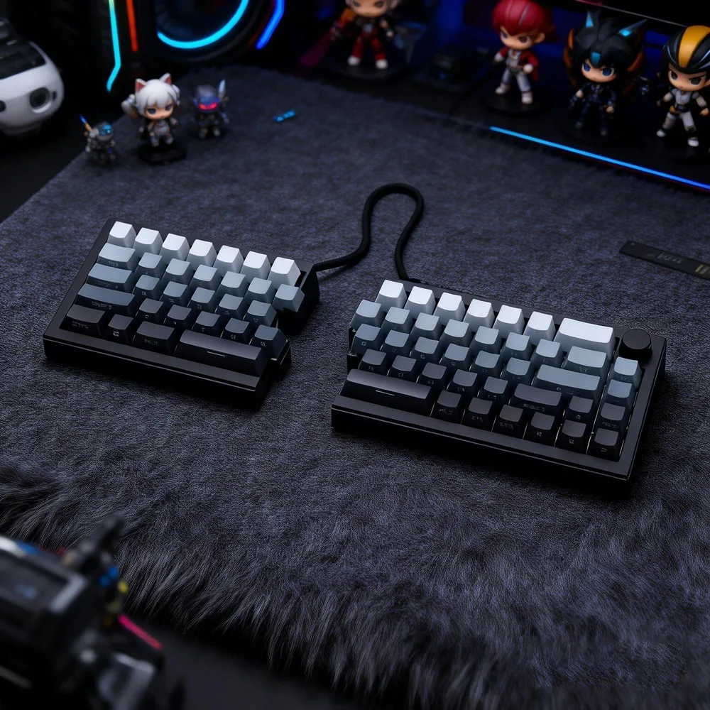 ZuoHe ST68 Split Mechanical Keyboard Hot-Swap QMK/VIA Programmable Ergonomic Gaming Keyboard Tri-Mode Wireless Gaming Accessory