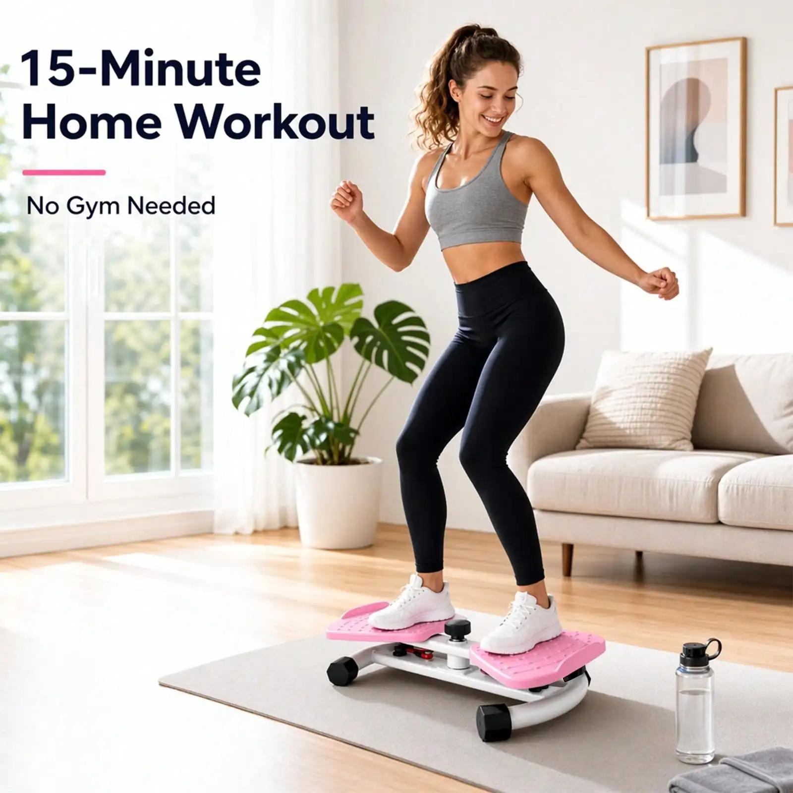 Waist Twister Board Twist Disc For Exercise, Adjustable Twirling Machine Ab Trainer Core Workout, Home Gym Equipment Women Men