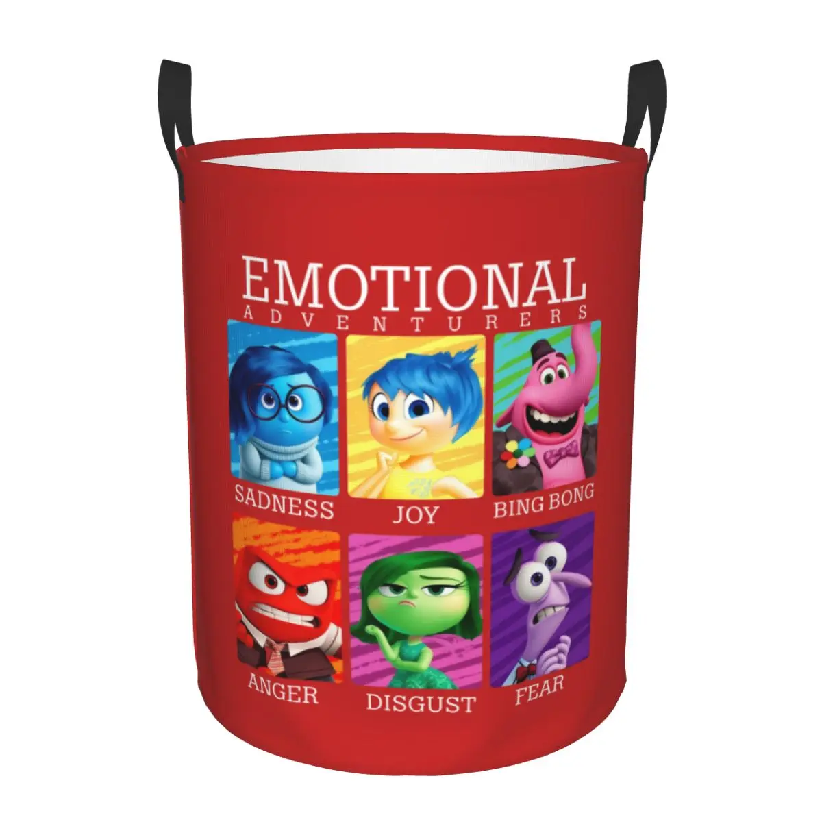 Inside Out Friends Anime Laundry Basket Collapsible Cartoon Clothes Toy Hamper Storage Bin for Kids Nursery