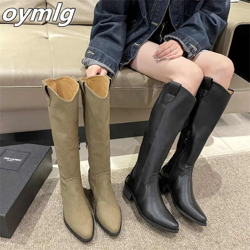 Autumn and Winter Over Knee High Boots Women's Suede Western Boots 2023 Network Red Long Boots Thin Knight Boots Fashion Boots