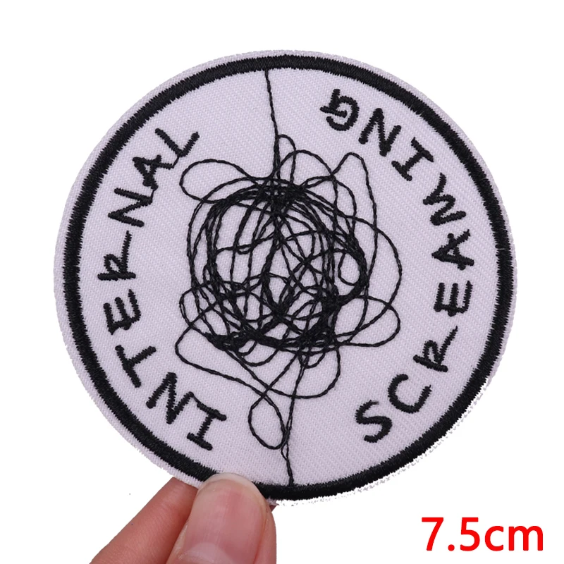 Letter Slogan Embroidered Patchs DIY Backpack Jackets Hats Personality Sew Embroidery Applique DIY Iron On Patches For Clothing