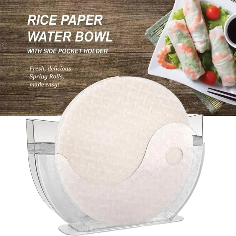 Rice Paper Packaging Container Spring Rolls Water Bowl Rice Paper Holder Vietnamese Pie Box Kitchen Tools