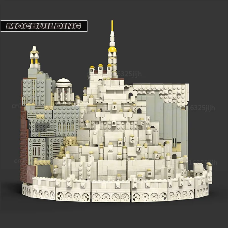 The White City Rings Movie Scene MOC Building Blocks Collection Technology Bricks Creative Display Model Toys Xmas Gifts