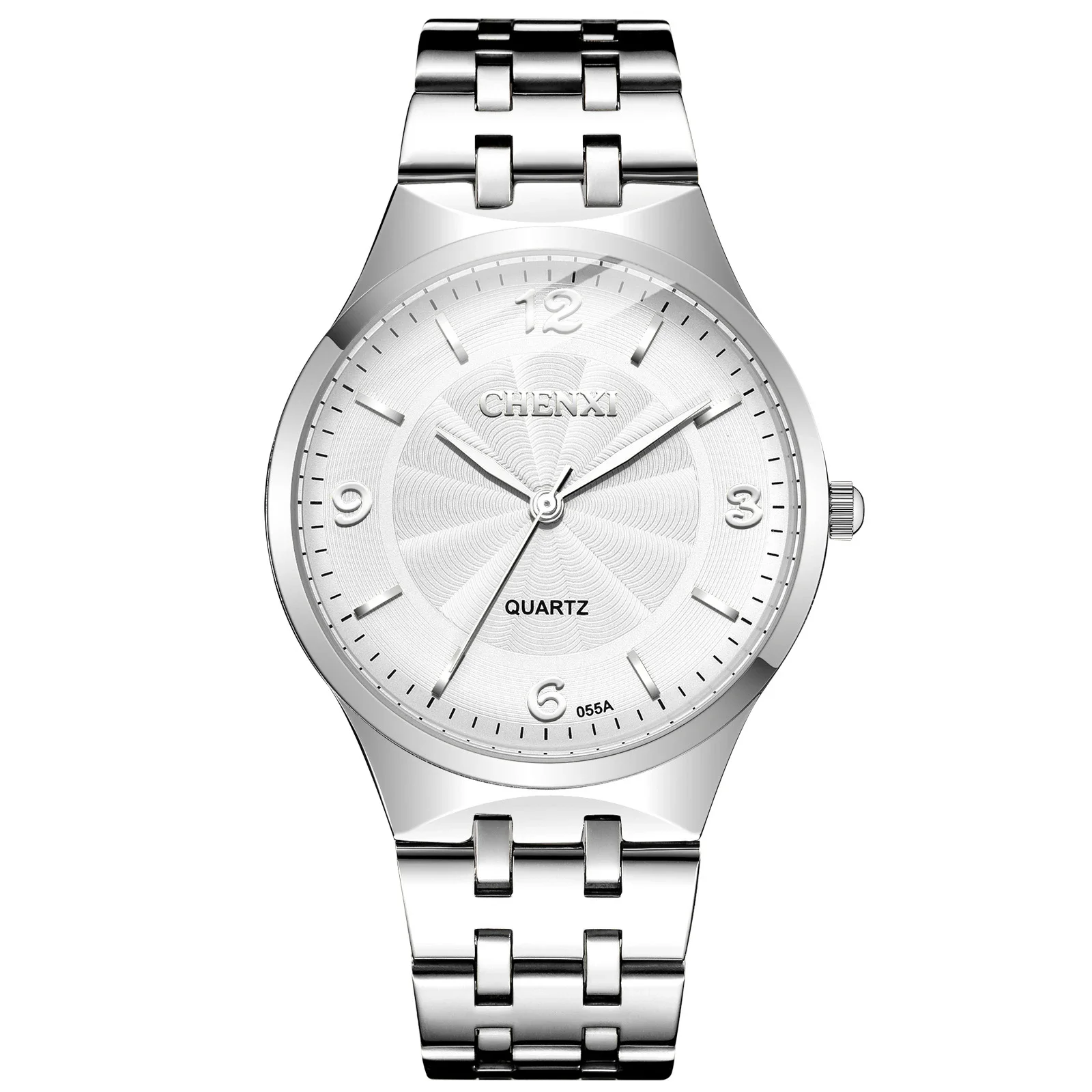 CHENghts-Montre à quartz étanche en acier inoxydable pour hommes et femmes, montre-bracelet décontractée, horloge analogique, date, marque supérieure, luxe, 2024