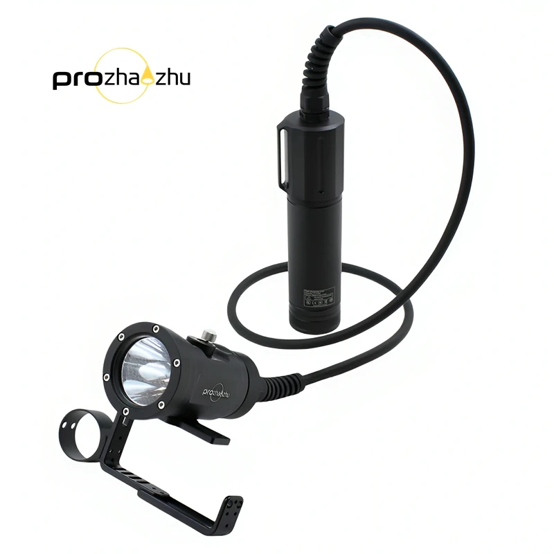 

Подводный фонарь Prozhaozhu DL-D10-6B SBT90, перезаряжаемый, светодиодный, алюминиевый, 6000 люмен, IP68, 200 м, для дайвинга