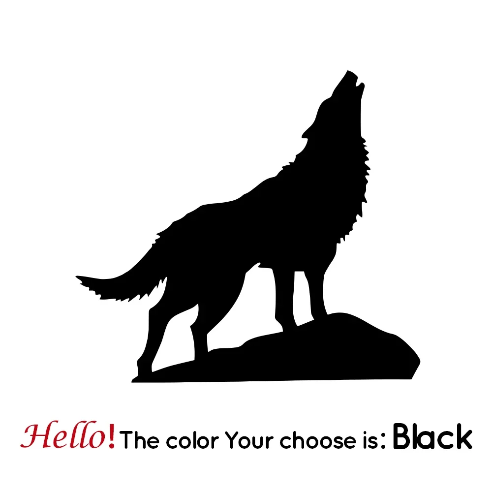 

Car Stickers Creativity Wolf Decal Wolf Howl Sticker Auto Body Window Car Motorcycle Car Styling Vinyl,12cm*12cm