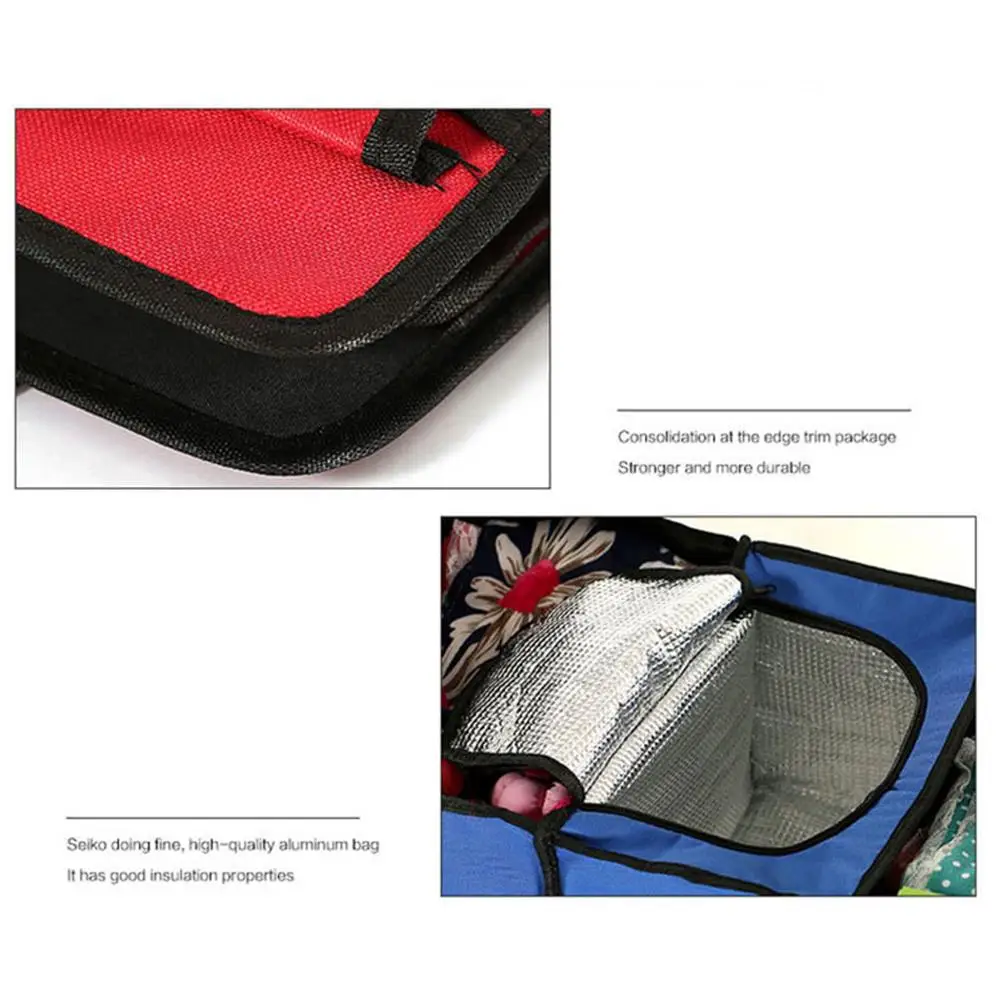 

Insulated Storage Box Trunk Organizer Large Capacity Bag Firm Structure Red Suv Van Camping Car Storage Case