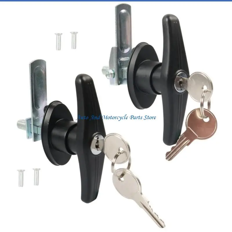 P9FD 2-teilige Premium-T-Bar-Sicherheitsschlösser mit 4 Schlüsseln, perfekt für LKW-Werkzeugkastentüren und Aufbewahrungsfächer – Detail 3