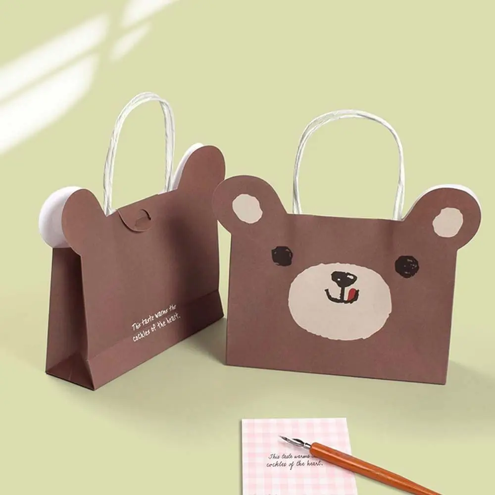 Shaped Tote Bags Safari Party Jungle Animals Candy Bags Cartoon Portable Gift Bags Paper Packaging Bag Kids Birthday