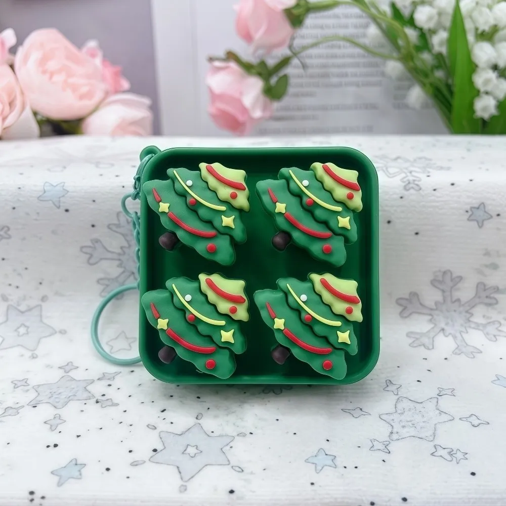 4-Tasten-Weihnachts-Tastatur-Schlüsselanhänger, tragbar, leicht, Mini-Tastatur-Anhänger, Weihnachtsmuster, dekorativ – Detail 8