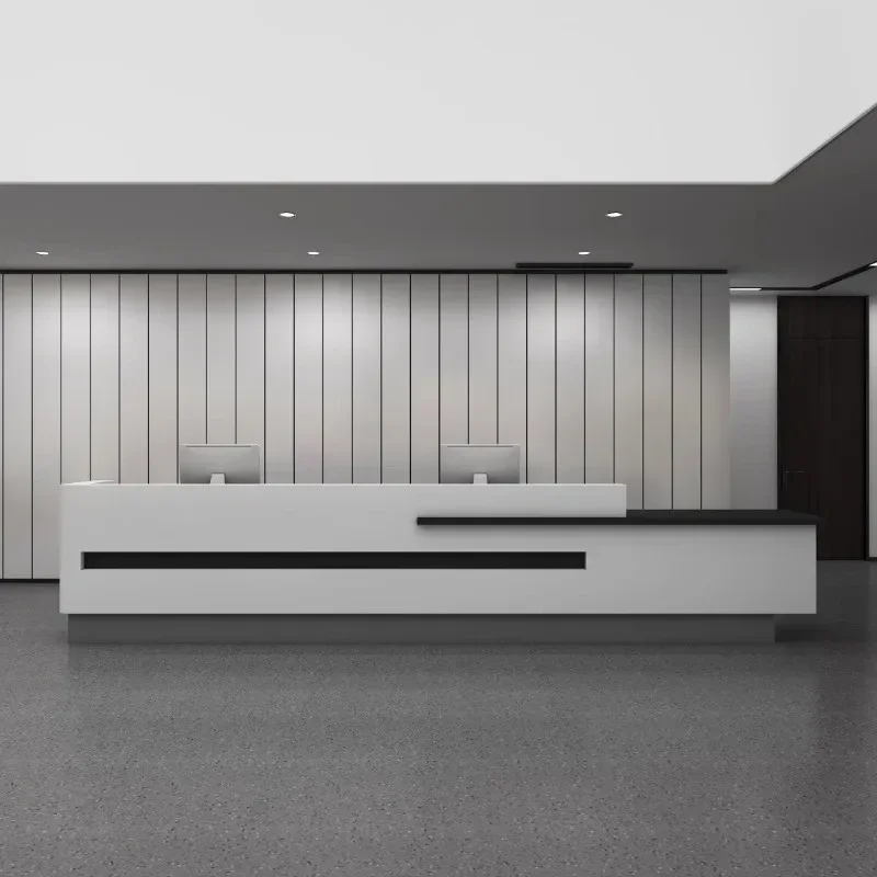 Luxury Salon Reception Desks Modern Shelves Restaurant Company Reception Desks Minimalist Simple Mostrador Lounge Furniture