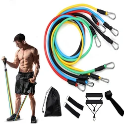 Set da 11 pezzi resistenza BandsTensioner Pull Rope Fitness Multi-funzione tenditore tuta cintura per allenamento muscolare fasce elastiche per maniche