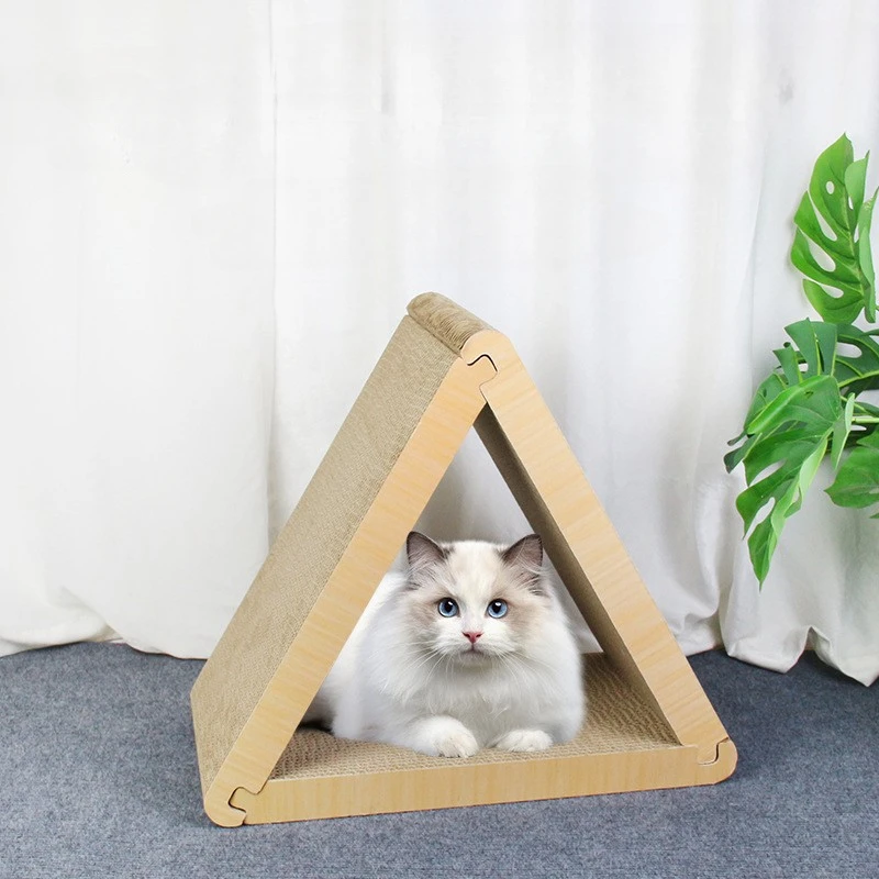 

1pc Triangular Shape Cat Scratcher for Indoor Cats Protecting Furniture Scratch Pad Cat Sofa, Cat Scratch Mat Toys