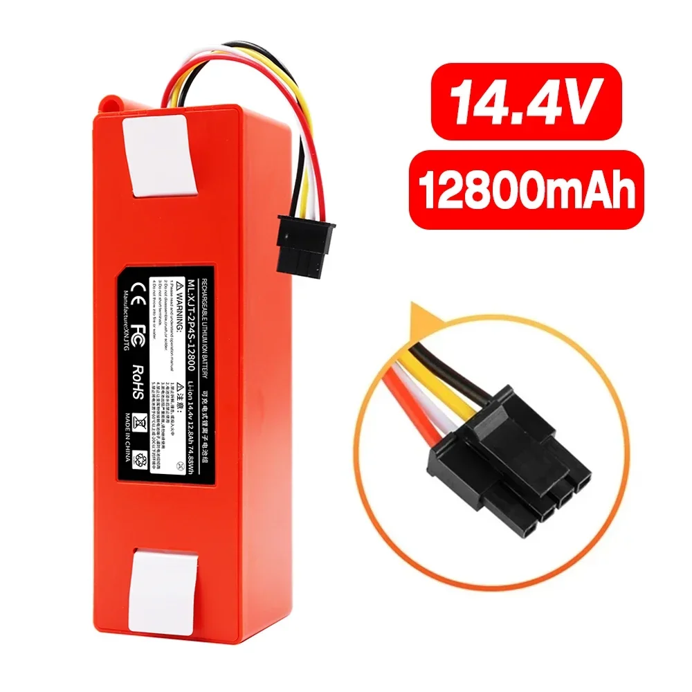 

BRR-2P4S-5200S 14.4V 12800mAh Robotic Vacuum Cleaner Replacement Battery For Xiaomi Roborock S55 S60 S65 S50 S51 S5 MAX S6 Parts