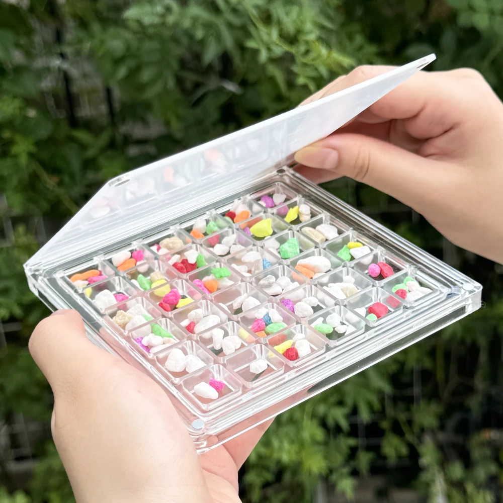 Clear Acrylic Magnetic Seashell Display Box Seashell Storage Box Nail Display Cases Container Organizers Container Stackable