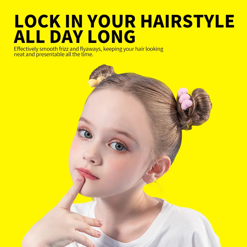 Children's Broken Hair Arrangement Cream Brush 40ml Kids Hair Taming Jelly Portable Broken Hair Finishing Cream Hair Styling Gel