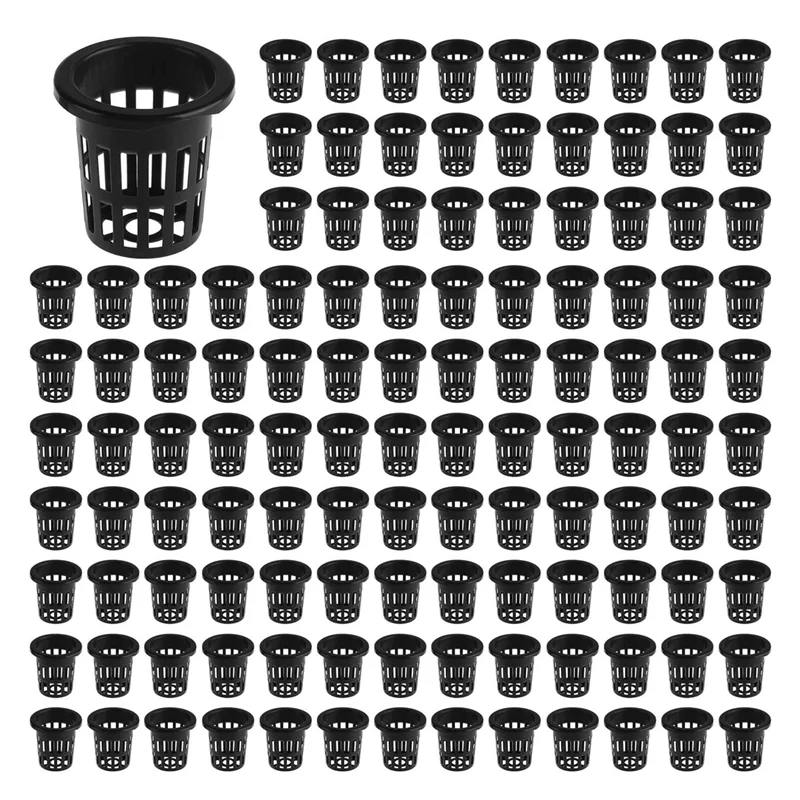 

ABFI 800 Pack 1.77 Inch Net Cups Slotted Mesh Wide Lip Filter Plant Net Pot Bucket Basket For Hydroponics Aquaponics Orchids