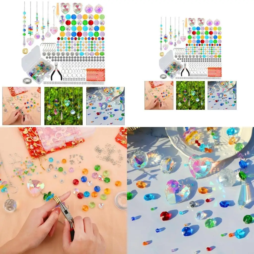 

DIY Crystal Bead Jewelry Making Colorful Glass Beads for Handcraft Ornament