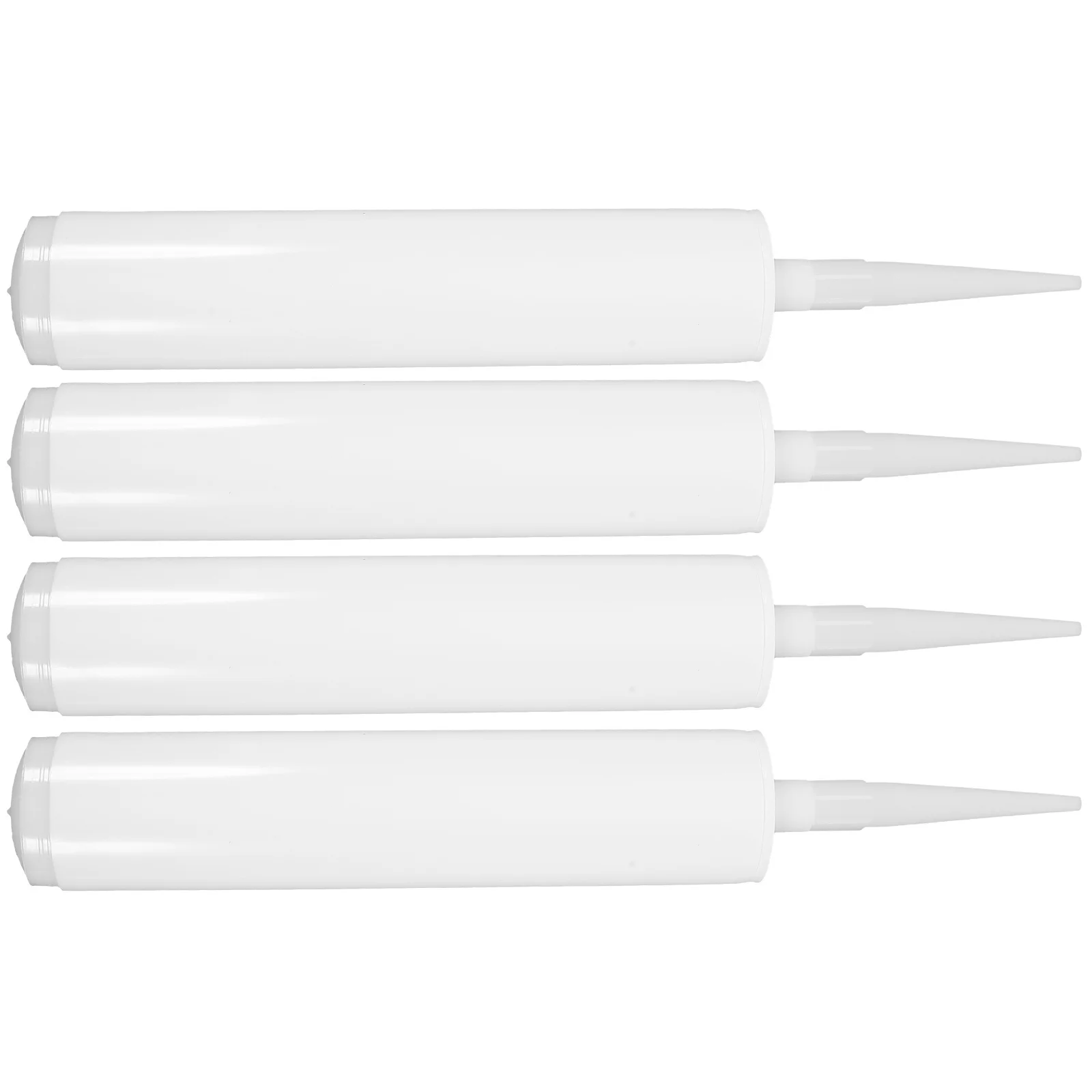 

4Pcs Plastic Caulk Tubes Empty Reusable Sealant Containers for Home Maintenance Easy to Use on Uneven Surfaces and Corners