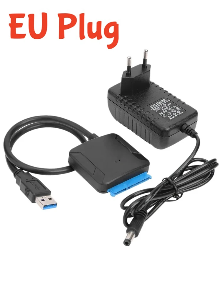 SATA-auf-USB-3.0-Kabel bis zu 6 Gbit/s für 2,5/3,5 Zoll externe HDD/SSD-Festplatten, SATA-Adapter, USB 3.0-auf-SATA-III-Kabel
