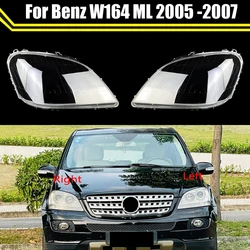 Car Front Lampshade Caps Headlight Shell Cover For Mercedes-Benz W164 ML 2005-2007 Auto Light Headlamp Glass Lens Case Styling