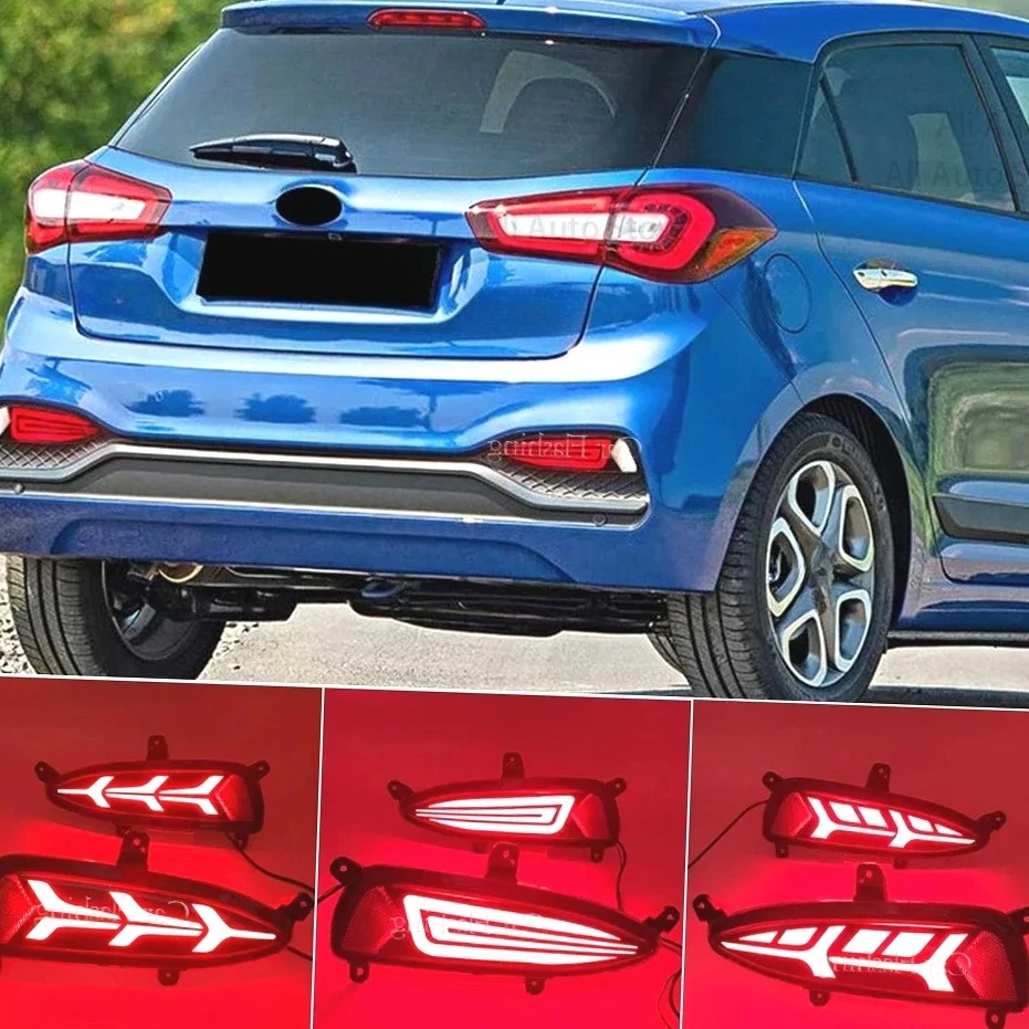 

2 шт. светодиодный отражатель для Hyundai I20 2018 2019 задняя противотуманная фара бампер свет стоп-сигнал поворотника фонарь заднего хода
