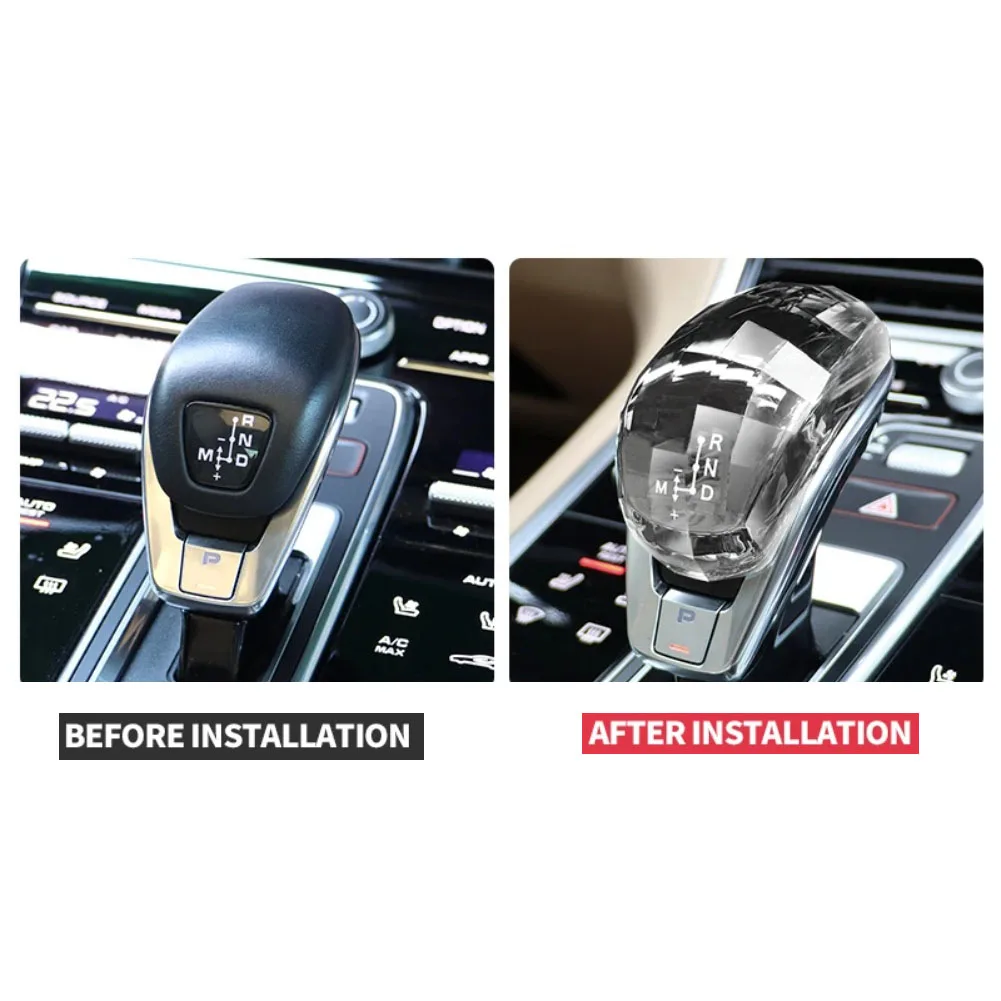 Car Interior Decoration Gear Shift Knob Gear Shift Knob Shifter Gear Cover Enhanced Control Tool-free Installation
