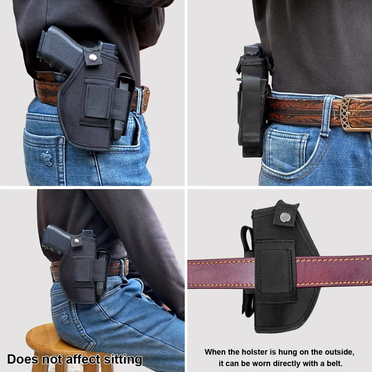 Holster with Small & Medium Laser for : Glock 19 17..Taurus G3C G3 9mm..Sig Sauer..S&W M&P Shield..Ruger..Springfield With TLR-6