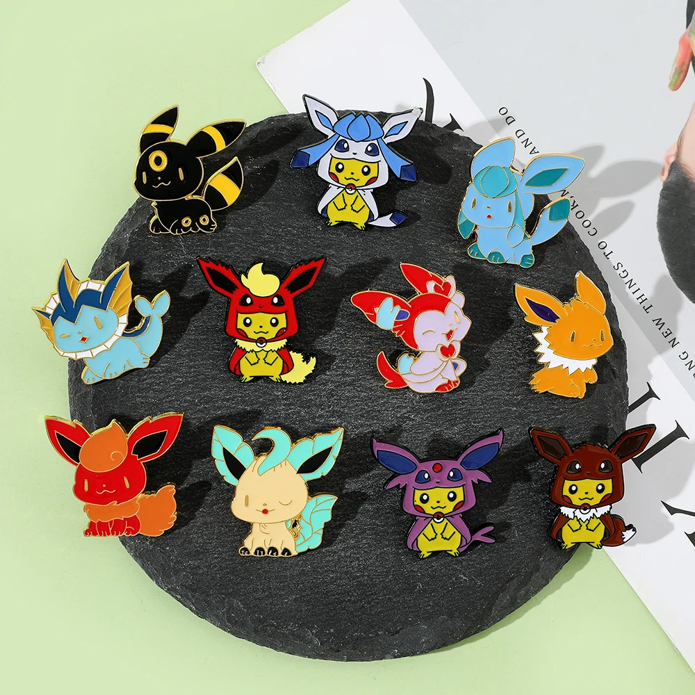 Pokemon smalto Pin Anime figure Pikachu Gengar spille borsa spilla distintivi su zaino gioielli decorativi per regalo per bambini