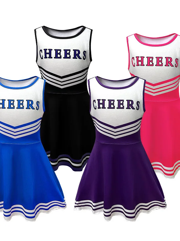 

Cheerleading orm Set Children's Sports Outfit Fooall Babes Dr Performance Costume Five Colors Skirt