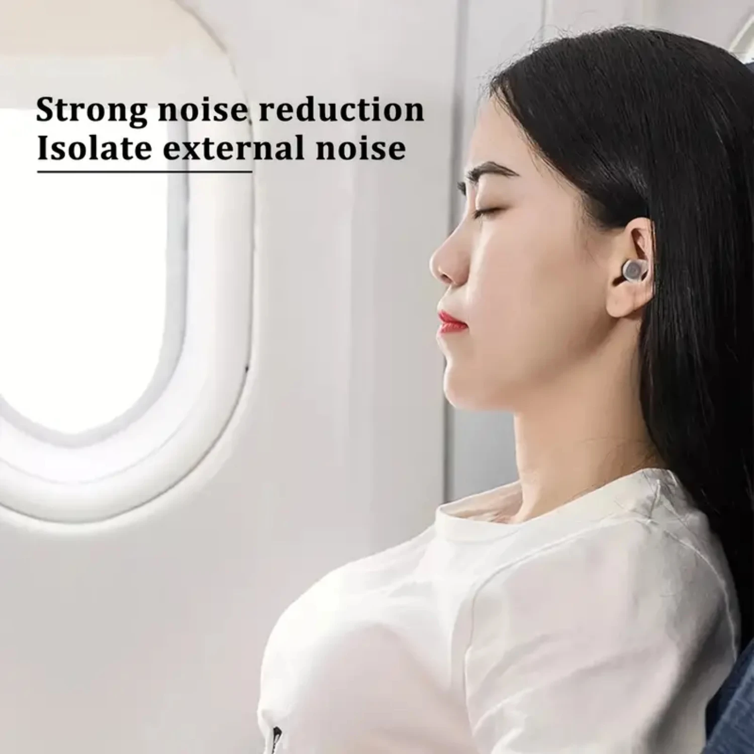 4 أزواج من سدادات الأذن السيليكون المريحة القابلة لإعادة الاستخدام للنوم والعمل والسباحة مع تقليل الضوضاء بشكل ممتاز - مقاس مثالي، Co