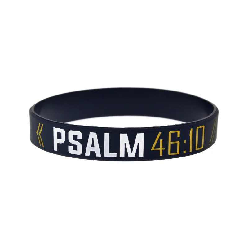 50 Stück christliches Andachtsgeschenk, Silikon-Gummi-Armband, Mark 9:23, Matthäus 6:33, EPHESIANS 6:10, PSALM 46:10 – Detail 5