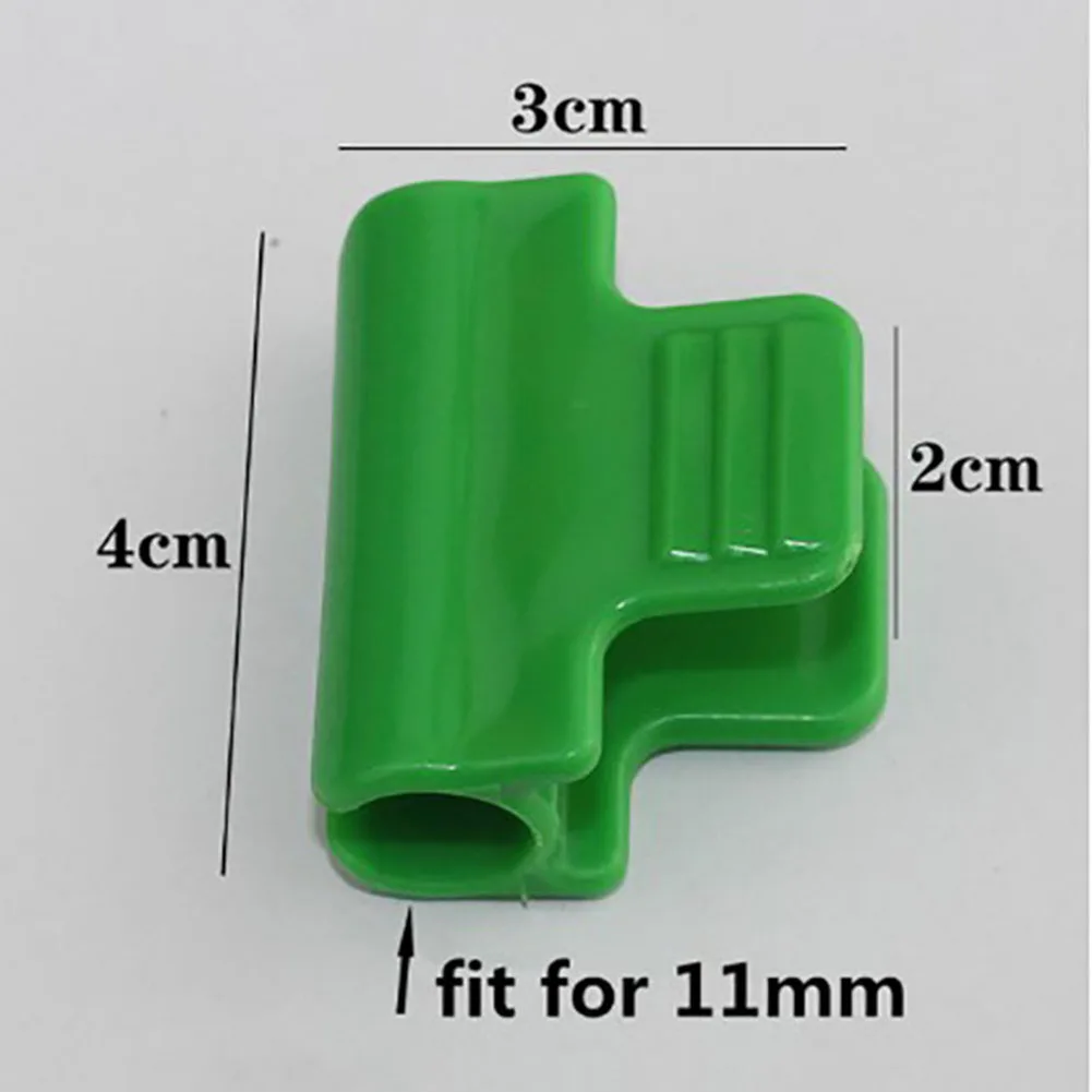 Garden Tool Greenhouse Clips 50pcs Fastening Fixed Function For 11/16mm Frame Tube Green Outdoor Pipe Clamp Plastic