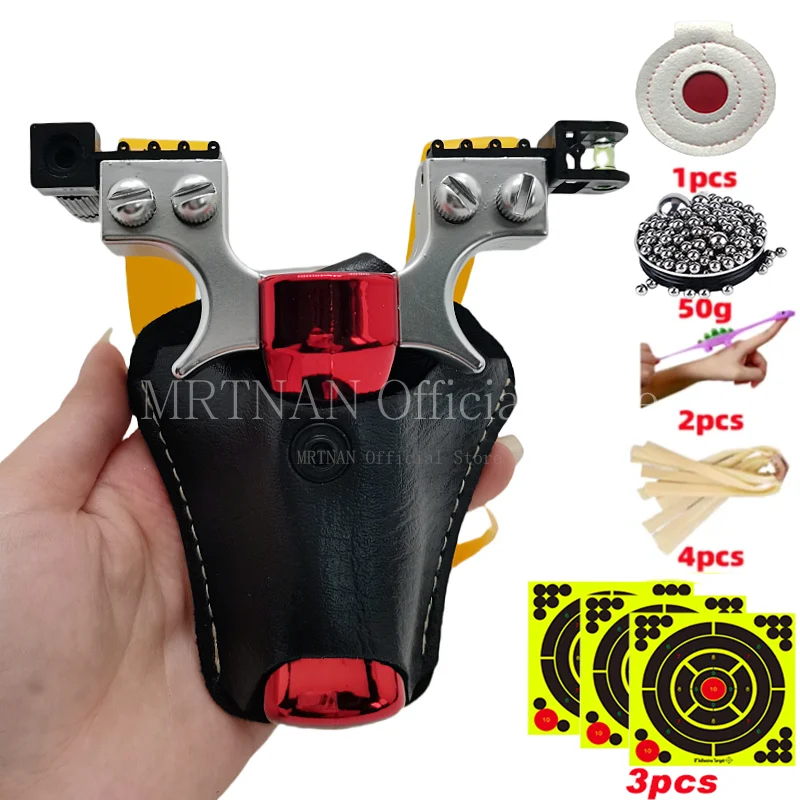 Çift Spiral Dört Renkli Hızlı Sıkıştırma Sapan Açık Avcılık Çekim Lastik Bant Hedef Kağıt Egzersiz Paketi ile