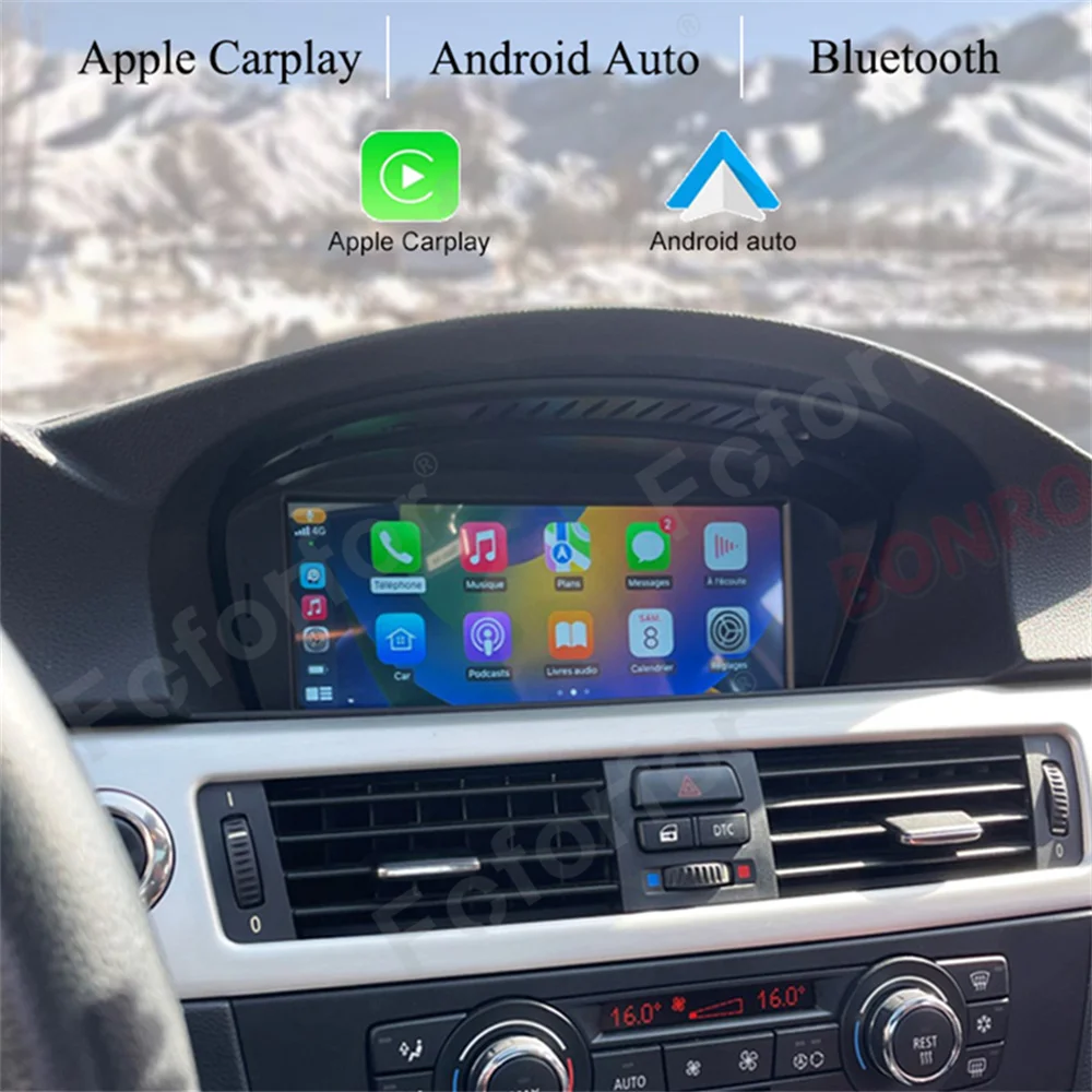 Qualcomm Car Radio 8G+256G For BMW 3 5 Series E60 E61 E63 E64 E90 E91 E92 E93 CCC CIC Android 13 Navigation GPS CarPlay 4G BT