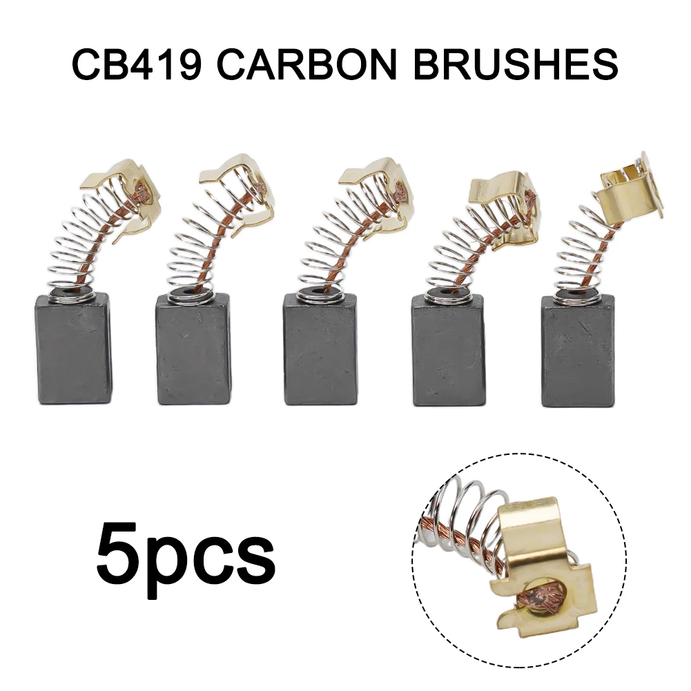 

5Pcs Carbon Brushes Set Replacement For Angle Grinder General Purpose Motors CB325/CB459/CB303/CB419/CB203/CB85