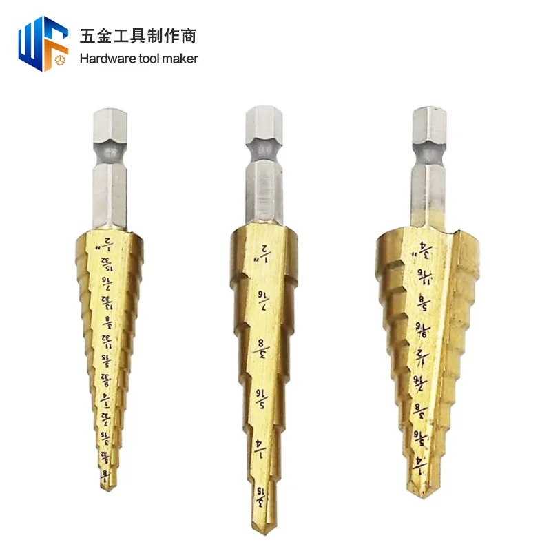 Hexagon Handle Pagoda Drill Metal Positioning Center Punch Combination Tool Hinged Hole Opener Woodwork Drill Bit