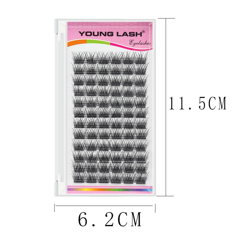 YOUNG LASH  DIY Eyelashes Clusters C D Curl 8/10/12/14/16mm Volume Individual Lashes Extensions DIY At Home Makeup