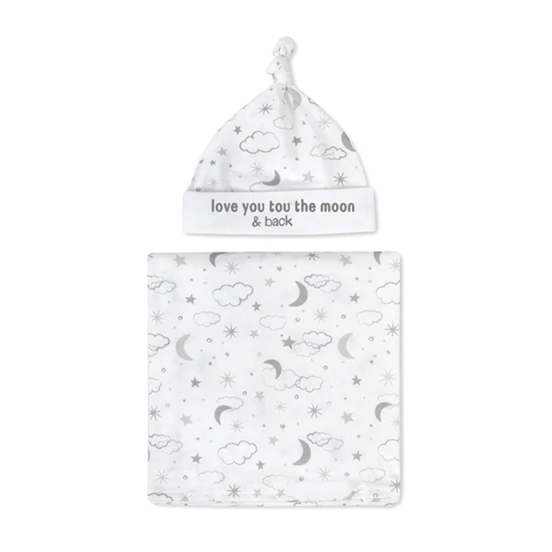 新生児用フォトアクセサリー,ベビーブランケットプリント,新生児用,男の子と女の子用のスリーピングブランケット,モスリンラップヘッドバンドセット